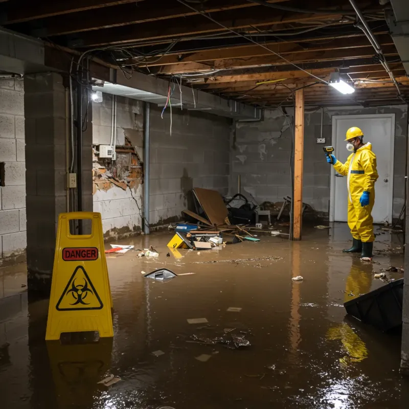 Flooded Basement Electrical Hazard in Malad City, ID Property