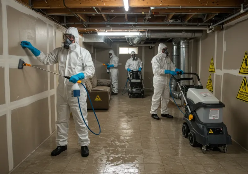 Basement Moisture Removal and Structural Drying process in Malad City, ID